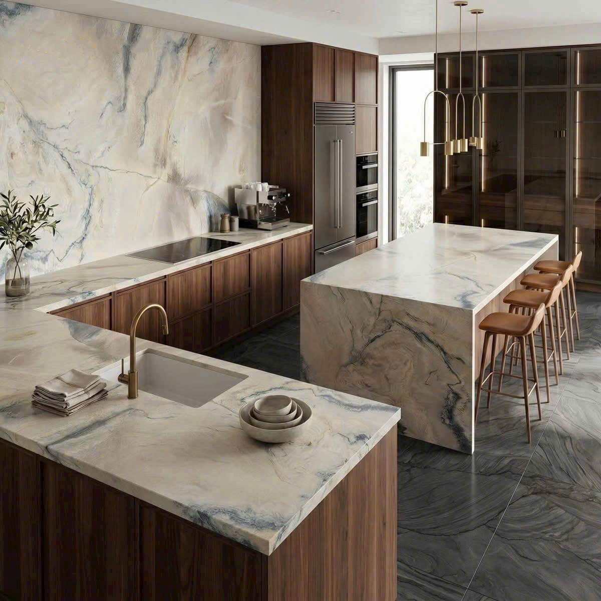 Đá Thạch Anh Unique Brown Cao Cấp | Đá Hoa Cương NEWSTONE