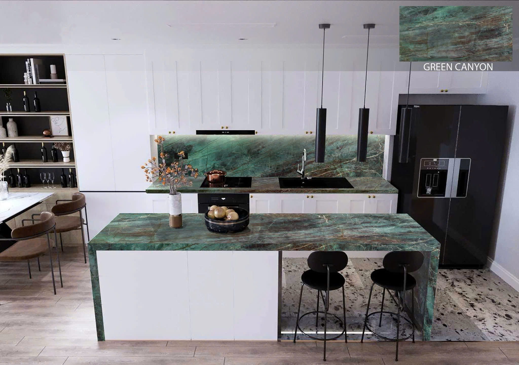 Đá Thạch Anh Green Canyon Cao Cấp | Đá Hoa Cương NEWSTONE