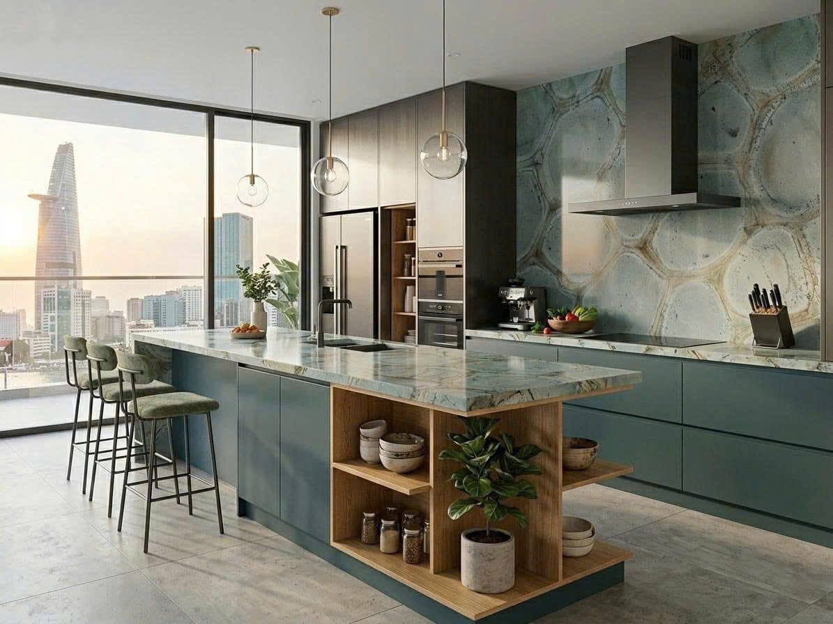 Đá Thạch Anh Blue Roma Cao Cấp | Đá Hoa Cương NEWSTONE