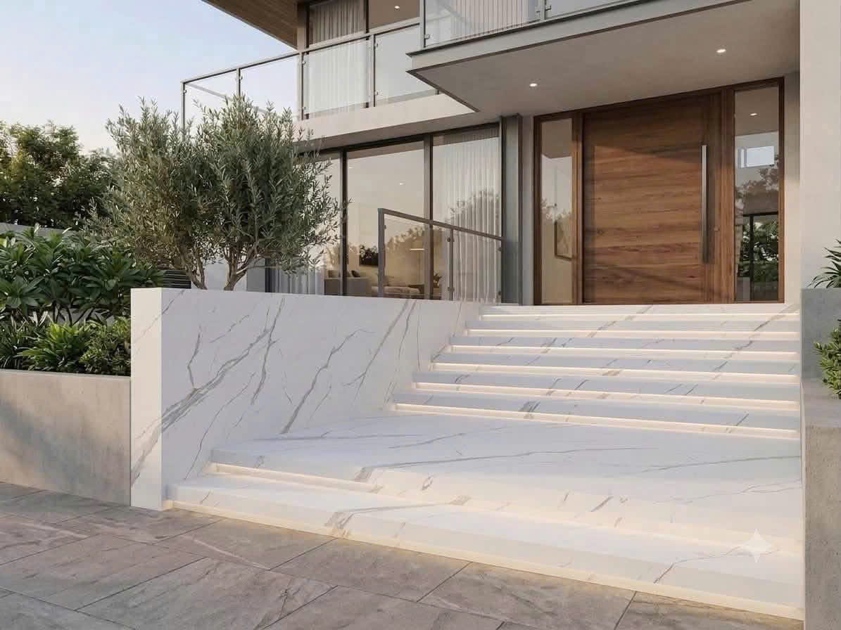 Đá Nhân Tạo Trắng Nhám Vân Vàng Cao Cấp | Đá Hoa Cương NEWSTONE