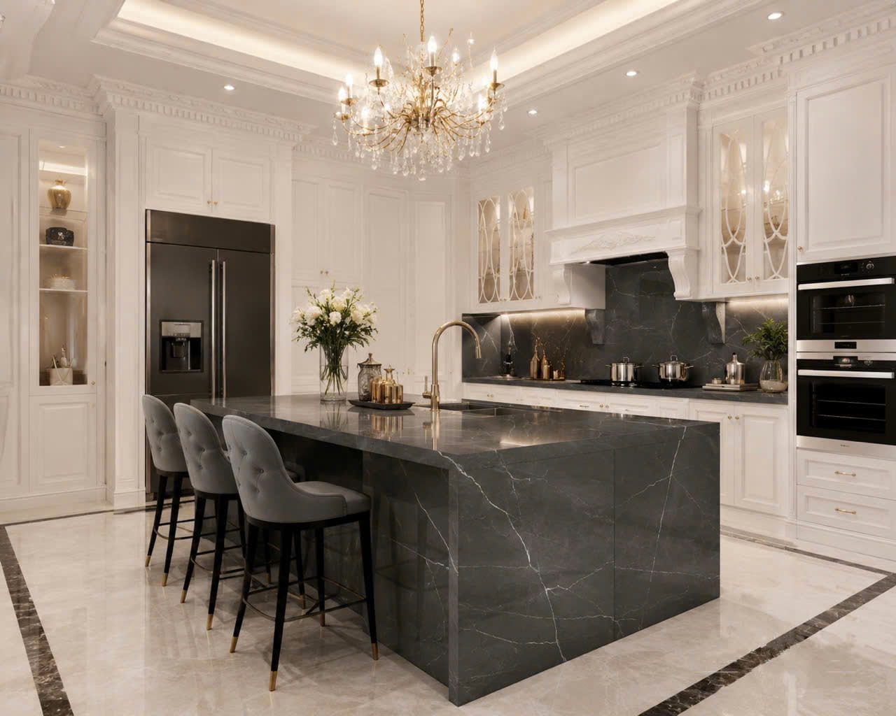Đá Nhân Tạo Armani Grey Cao Cấp | Đá Hoa Cương NEWSTONE